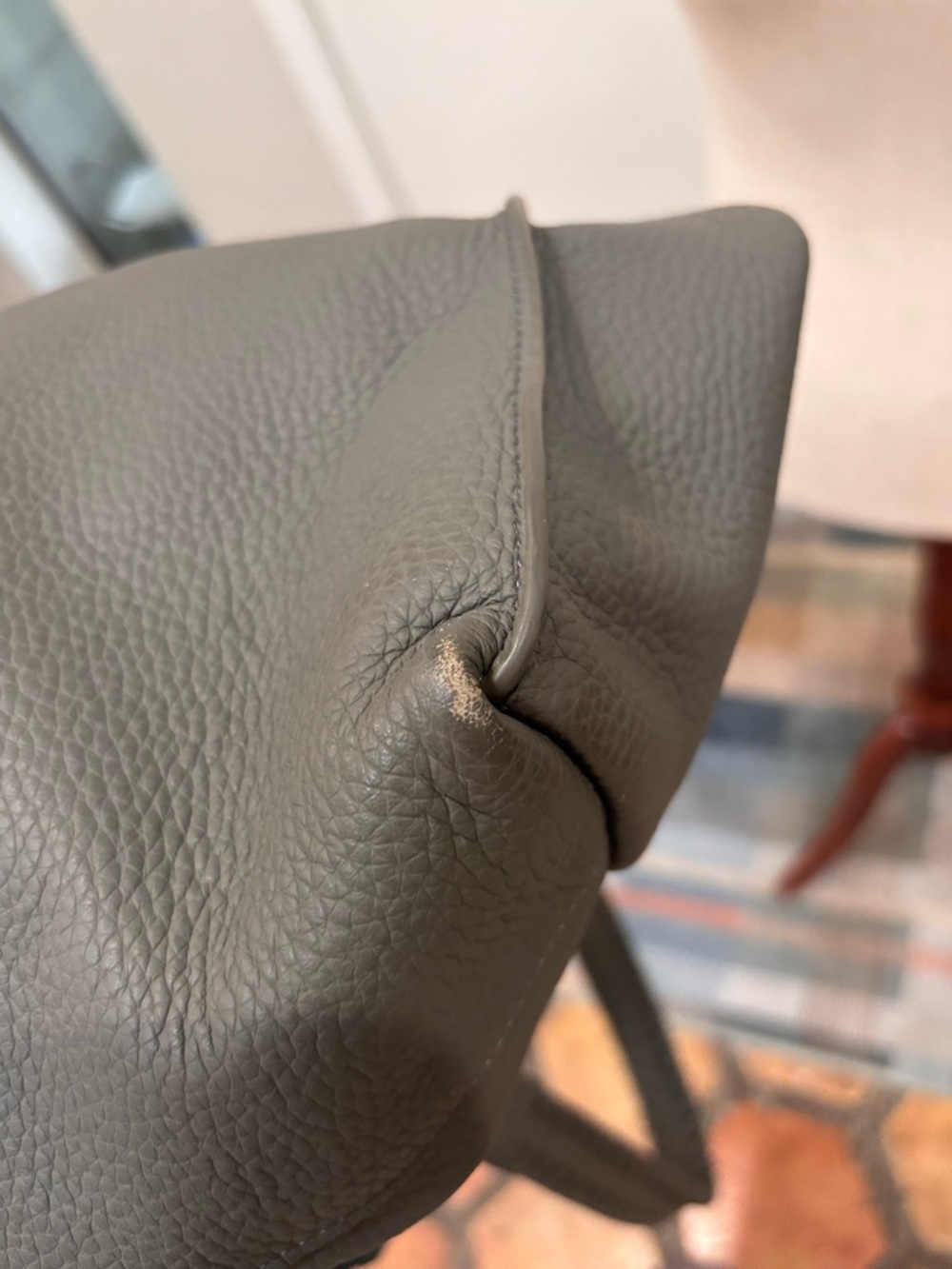 AllSaints Taupe Leather Convertible Backpack Tote - Picture 13 of 13